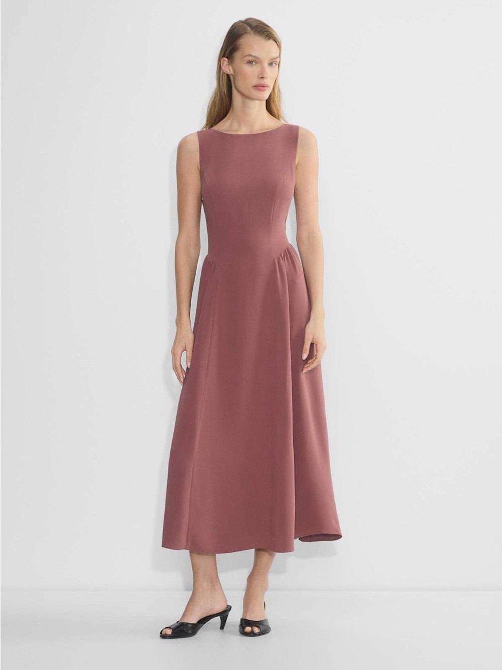 Aritzia Wilfred Dusty Rose Ode Midi Dress